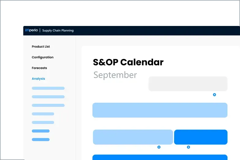 Calendar S&OP Calendar S&OP